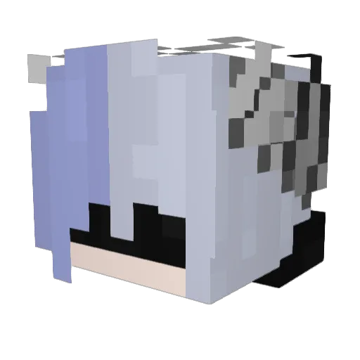 LinuxJinx Minecraft avatar head, 3D render