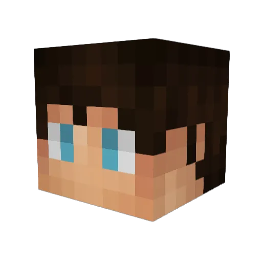 LinuxKernel Minecraft avatar head, 3D render