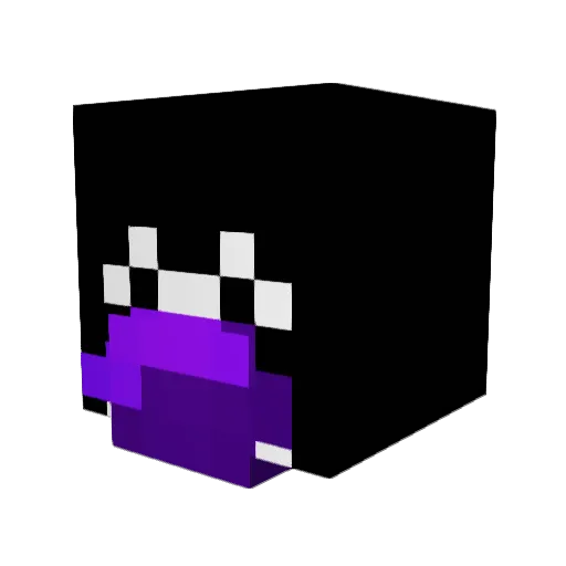 LinuxLogo Minecraft avatar head, 3D render