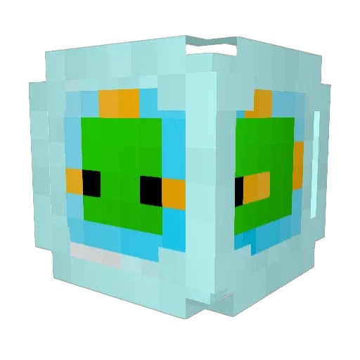 LinuxTheFish_ Minecraft avatar head, 3D render