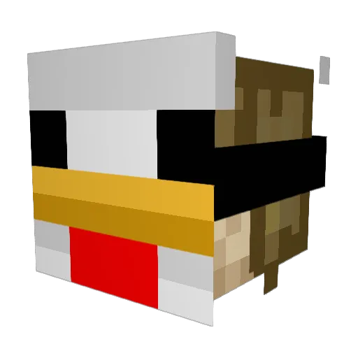 Linux_Jesus Minecraft avatar head, 3D render