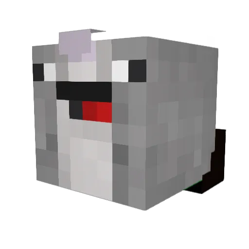 Linuxi Minecraft avatar head, 3D render
