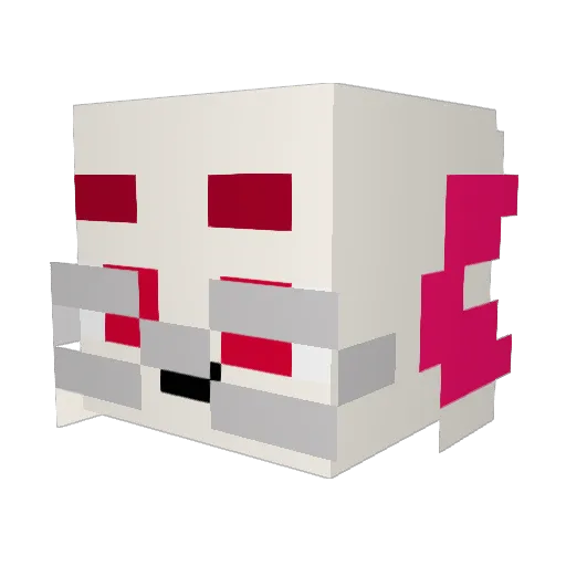 Linuxious Minecraft avatar head, 3D render