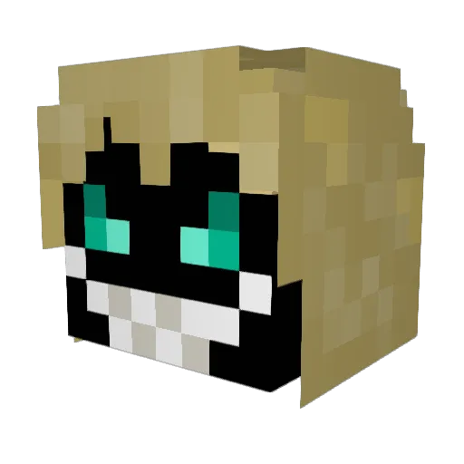 Linuxler Minecraft avatar head, 3D render