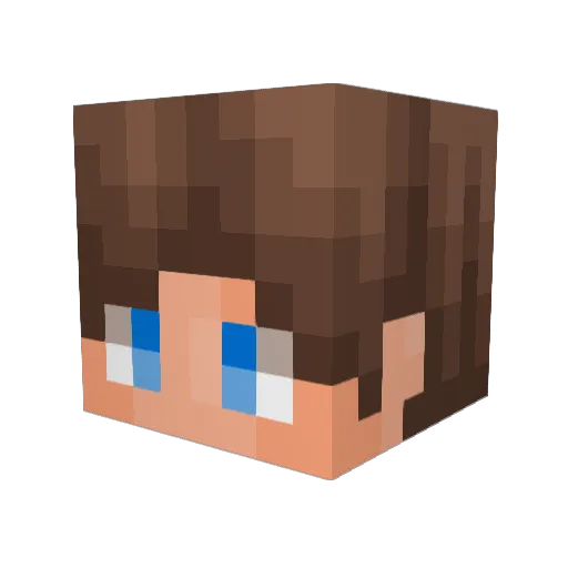 Linuzzzz Minecraft avatar head, 3D render