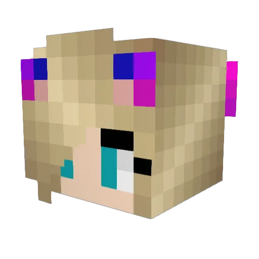 Linyxx Minecraft avatar head, 3D render