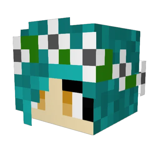 LinzeeRoze Minecraft avatar head, 3D render