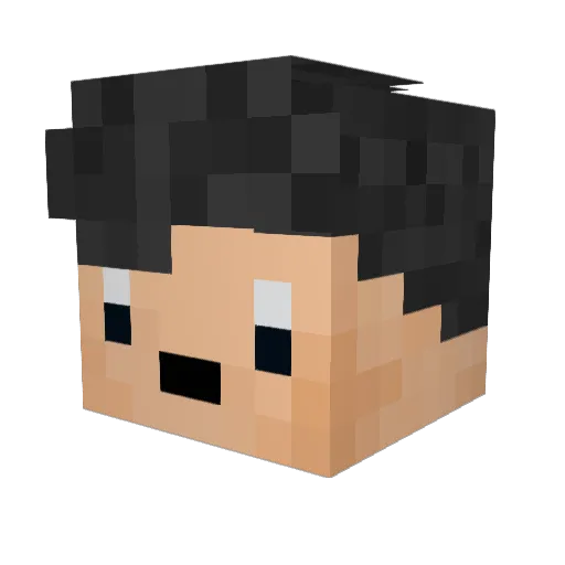 LinzenJo Minecraft avatar head, 3D render