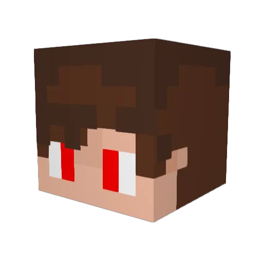Linzflix Minecraft avatar head, 3D render