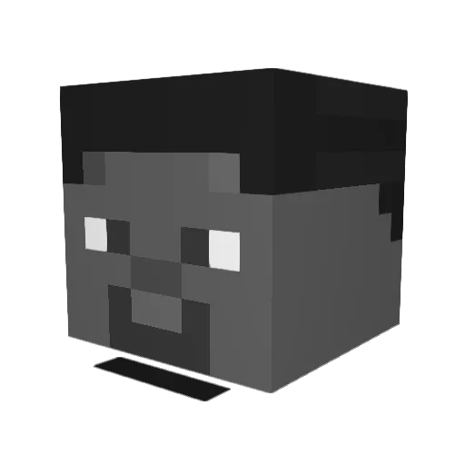 LioR15S Minecraft avatar head, 3D render