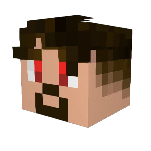 Lion3DCraft Minecraft avatar head, 3D render