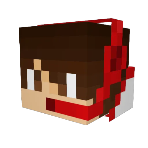 LionCubXx Minecraft avatar head, 3D render