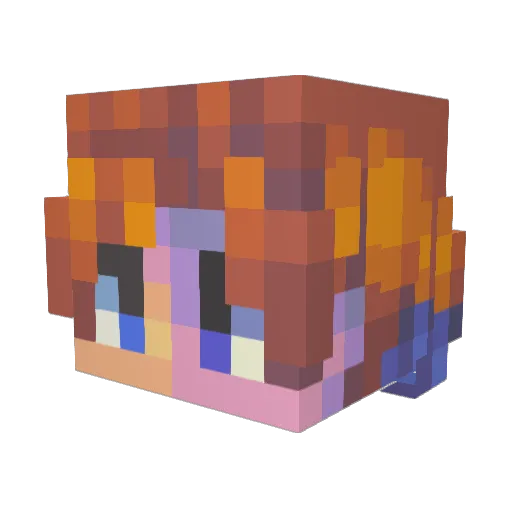 LionDJ Minecraft avatar head, 3D render