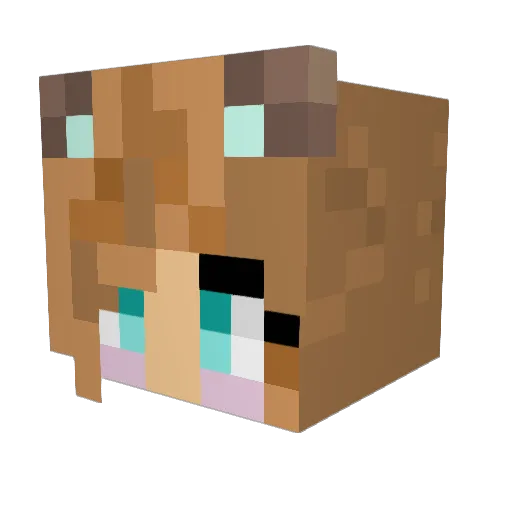 LionGirl7 Minecraft avatar head, 3D render