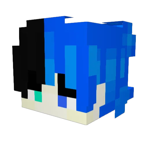LionLike Minecraft avatar head, 3D render
