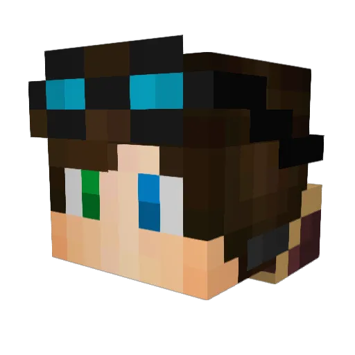 LionSprinter Minecraft avatar head, 3D render