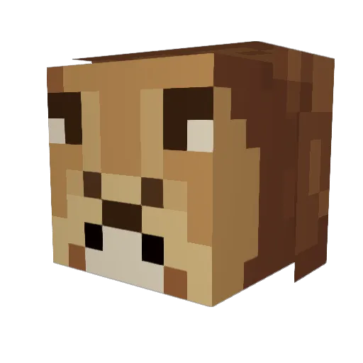 LionTrigger Minecraft avatar head, 3D render