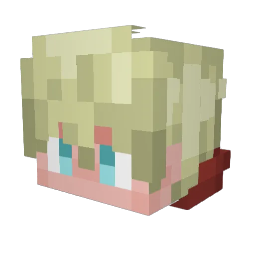 Lion_19 Minecraft avatar head, 3D render