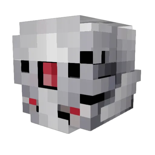Lion_4K Minecraft avatar head, 3D render