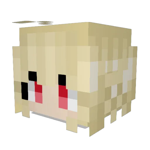 Lionards Minecraft avatar head, 3D render