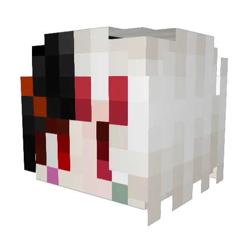 Lioncringe Minecraft avatar head, 3D render