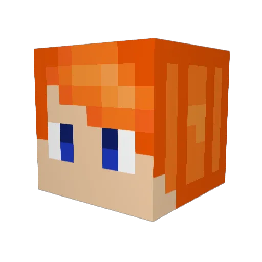LionelVT Minecraft avatar head, 3D render