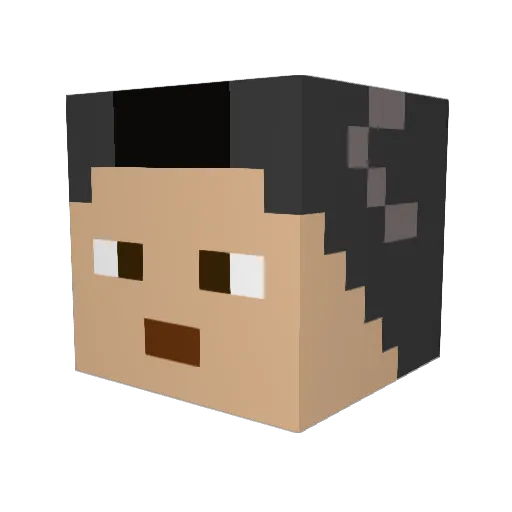 Lionel_Messi_1 Minecraft avatar head, 3D render