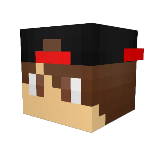 Lionelius Minecraft avatar head, 3D render