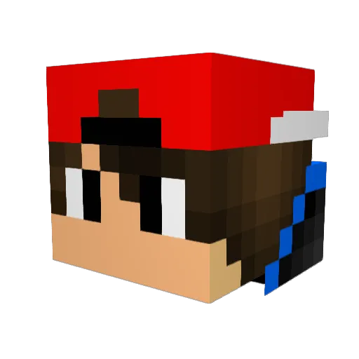 Lionfish10 Minecraft avatar head, 3D render