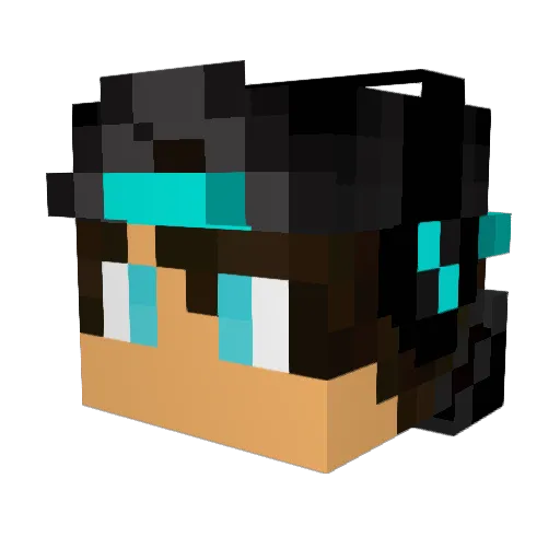 Lionk9hunter Minecraft avatar head, 3D render