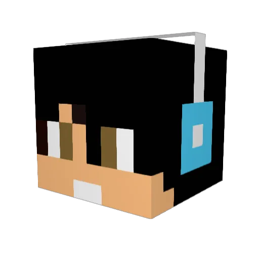 Lionkiller Minecraft avatar head, 3D render