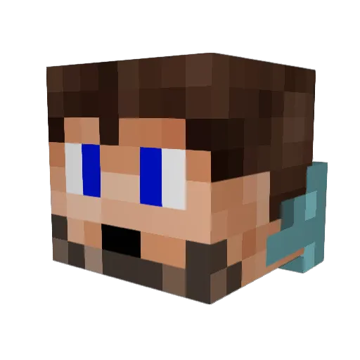 Lionleadergaming Minecraft avatar head, 3D render