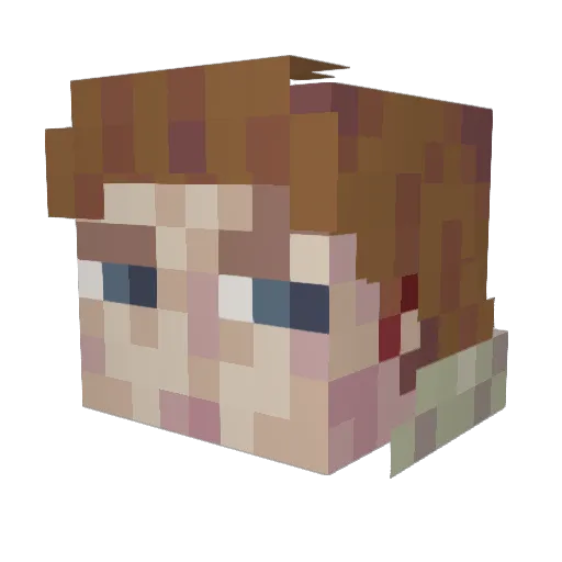 Lionmunk Minecraft avatar head, 3D render