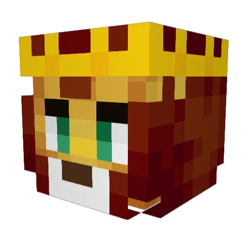 Lionnoble Minecraft avatar head, 3D render