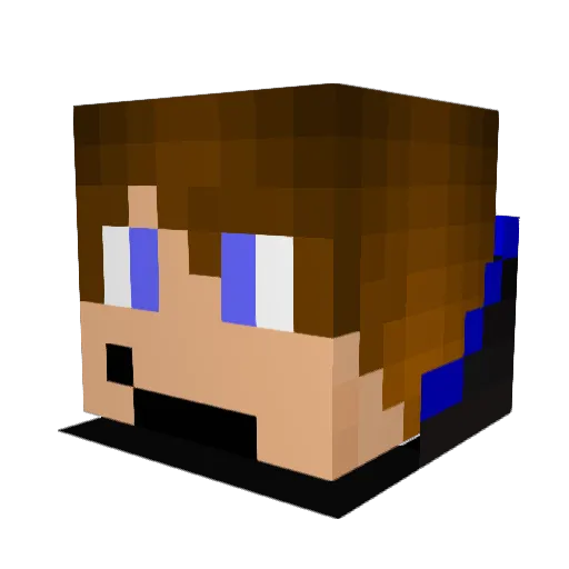 LionplayerXD Minecraft avatar head, 3D render