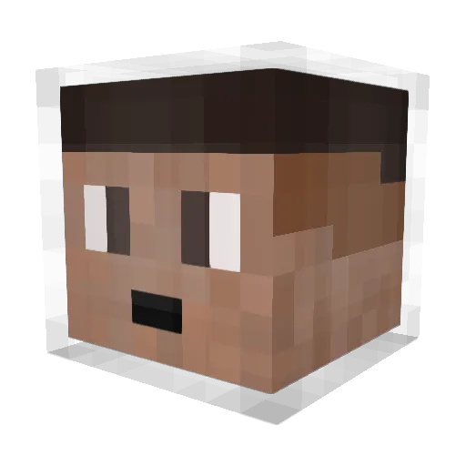 LiorN_ Minecraft avatar head, 3D render