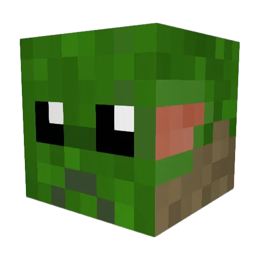 LiorSon Minecraft avatar head, 3D render