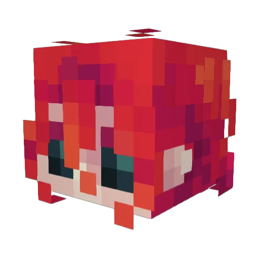 Lioraki Minecraft avatar head, 3D render