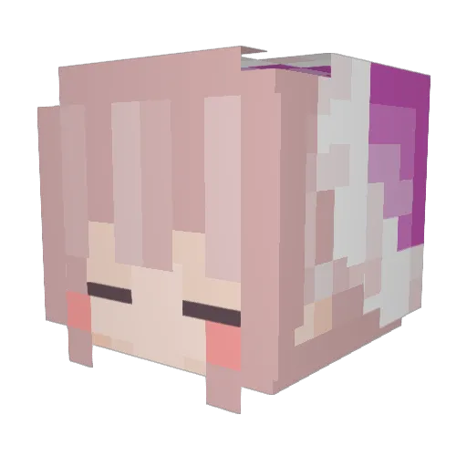 Liorba Minecraft avatar head, 3D render