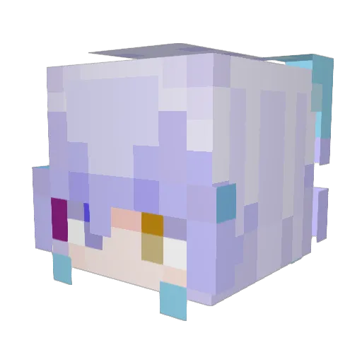 Liorna Minecraft avatar head, 3D render