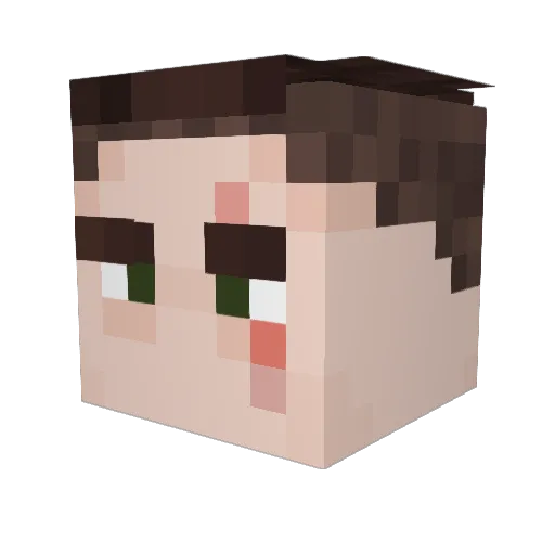 Liosebi Minecraft avatar head, 3D render