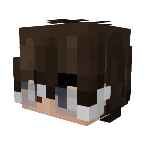 Lip1en Minecraft avatar head, 3D render