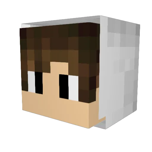 Lip3Boy Minecraft avatar head, 3D render