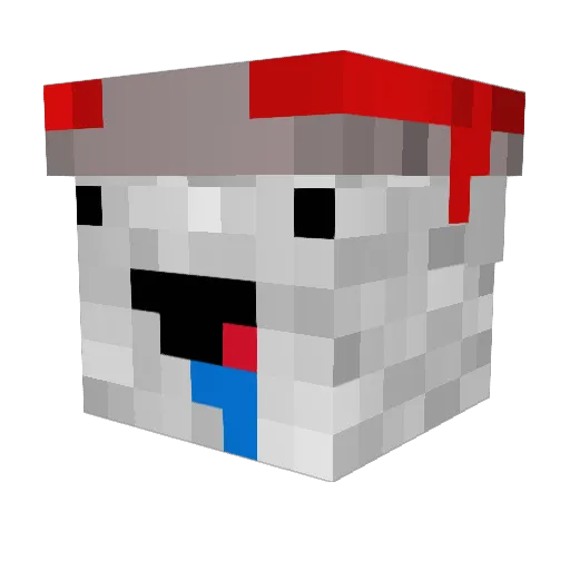 LipS3R Minecraft avatar head, 3D render