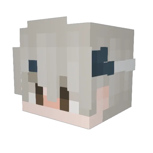 Lipaanek Minecraft avatar head, 3D render