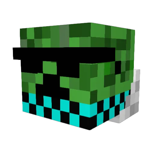 Lipacek Minecraft avatar head, 3D render