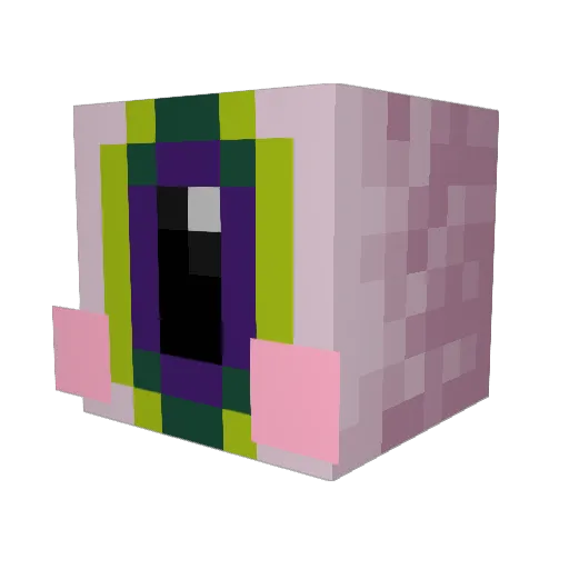LipeAma Minecraft avatar head, 3D render