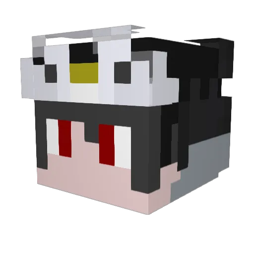 LipeMiyashiro Minecraft avatar head, 3D render