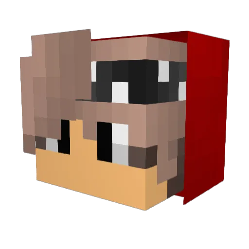 LipeX44 Minecraft avatar head, 3D render