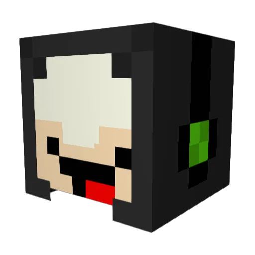 Lipextn2 Minecraft avatar head, 3D render